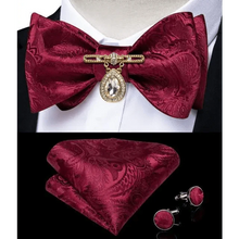 Load image into Gallery viewer, Luxury Pink Solid Men Bow Tie Silk Business Wedding Elegant Bowtie For Men Unique Desing For Every Occasion