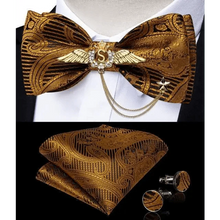 Load image into Gallery viewer, Luxury Pink Solid Men Bow Tie Silk Business Wedding Elegant Bowtie For Men Unique Desing For Every Occasion