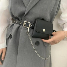 Load image into Gallery viewer, Luxury PU Leather Fanny Pack Simple Women's Belt Bag Small Fanny Pack Handbag With Chain Stylish Travel Waist Bag For Women