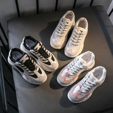 Load image into Gallery viewer, Luxury Sneakers Women Thick Bottom Round Toe Breathing Chunky Platform Sneakers Fashion Breathable Lightweight Comfortable Sneakers Non-Slip Girl Tennis Running Walking Shoes