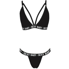 Load image into Gallery viewer, Luxury Summer Swimwear Solid Lingerie Underwear Set Women Letter Solid Patchwork Bikini Set Classic Design Underwear G-String Set Women's Bikini Triangle Solid Two Piece Bathing Suit
