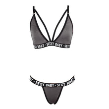 Load image into Gallery viewer, Luxury Summer Swimwear Solid Lingerie Underwear Set Women Letter Solid Patchwork Bikini Set Classic Design Underwear G-String Set Women's Bikini Triangle Solid Two Piece Bathing Suit
