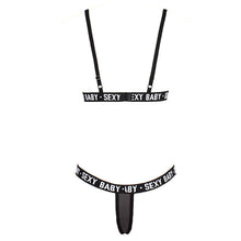 Load image into Gallery viewer, Luxury Summer Swimwear Solid Lingerie Underwear Set Women Letter Solid Patchwork Bikini Set Classic Design Underwear G-String Set Women's Bikini Triangle Solid Two Piece Bathing Suit
