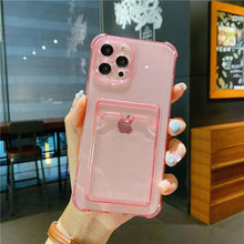 Load image into Gallery viewer, Luxury Wallet Card Pocket Holder Case for IPhone 13 14 Pro Max 12 Mini Minimal IPhone Design Case Slim Fit Thin Protective Soft Shock-Absorbing Wallet Case