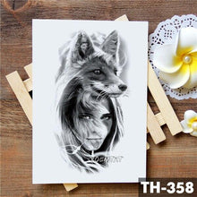 Load image into Gallery viewer, Luxury Waterproof Wolf Fox Temporary Watercolor Tattoo Sticker Modern 3D Animals Tattoos