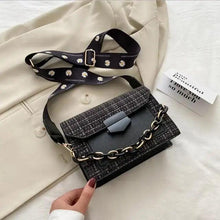 Load image into Gallery viewer, Luxury Wide Strap Shoulder Bags for Women And Girls Designer Lady Handbags and Purses Fashionable Chain Messenger Crossbody Bags