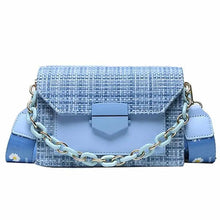 Load image into Gallery viewer, Luxury Wide Strap Shoulder Bags for Women And Girls Designer Lady Handbags and Purses Fashionable Chain Messenger Crossbody Bags