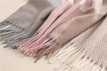 Load image into Gallery viewer, Winter Long Plaid Headwear Scarf Warm Shawls Cashmere Female Scarfs Scarves Lady Tassel Shawl Wraps For Women