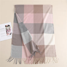 Load image into Gallery viewer, Winter Long Plaid Headwear Scarf Warm Shawls Cashmere Female Scarfs Scarves Lady Tassel Shawl Wraps For Women