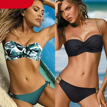 Load image into Gallery viewer, Luxury Woman Bikini Solid Color Bikini Women Swimwear Swimsuit Modern Female Bathing Suit Push Up Bikini Set Beachwear Swimsuit Women Push Up Bikinis Set Pink Swimwear Bandage Bathing Suits