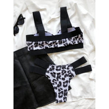 Load image into Gallery viewer, Luxury Women Black Bikini High Waist Swimwear Female 2 Pieces Set Swimsuit Bathing Suit Women Beach Women's High Waisted Bandage Bikini Set Two Piece Push Up Swimsuits
