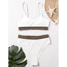 Load image into Gallery viewer, Luxury Women Black Bikini High Waist Swimwear Female 2 Pieces Set Swimsuit Bathing Suit Women Beach Women's High Waisted Bandage Bikini Set Two Piece Push Up Swimsuits
