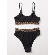 Load image into Gallery viewer, Luxury Women Black Bikini High Waist Swimwear Female 2 Pieces Set Swimsuit Bathing Suit Women Beach Women's High Waisted Bandage Bikini Set Two Piece Push Up Swimsuits