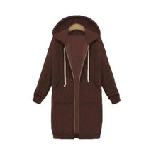 Load image into Gallery viewer, Luxury Women's Autumn Winter Thickening Hoodies Leisure Loose Hooded Jackets Pockets Plus Size Sweatshirt Sports Dresses Outwear Women's Hooded Flannel Jacket Casual Fleece Windbreaker Hoodie