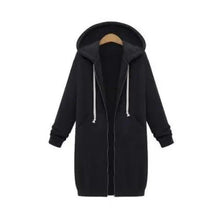 Load image into Gallery viewer, Luxury Women's Autumn Winter Thickening Hoodies Leisure Loose Hooded Jackets Pockets Plus Size Sweatshirt Sports Dresses Outwear Women's Hooded Flannel Jacket Casual Fleece Windbreaker Hoodie