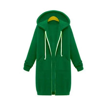 Load image into Gallery viewer, Luxury Women's Autumn Winter Thickening Hoodies Leisure Loose Hooded Jackets Pockets Plus Size Sweatshirt Sports Dresses Outwear Women's Hooded Flannel Jacket Casual Fleece Windbreaker Hoodie