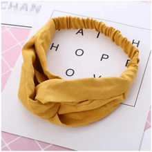 Load image into Gallery viewer, Luxury Women's Headband Vintage Cross Knot Elastic Hair Bands Soft Solid Hairband Girls Hair Accessories Floral Turban Bandanas Head Wrap