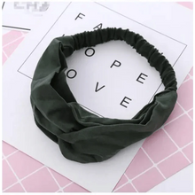 Load image into Gallery viewer, Luxury Women's Headband Vintage Cross Knot Elastic Hair Bands Soft Solid Hairband Girls Hair Accessories Floral Turban Bandanas Head Wrap