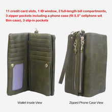 Load image into Gallery viewer, Luxury Women's Leather Clutch Wallet
