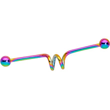 Load image into Gallery viewer, 14G Multi Color Spiral Industrial Project Bar Set of 5 40mm