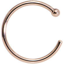 Load image into Gallery viewer, 18G 3/8 14k Solid Rose Gold Nose Hoop