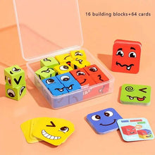 Load image into Gallery viewer, Magic Face-Changing Wooden Cube Building Blocks Set