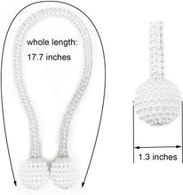 Load image into Gallery viewer, Magnetic Curtain Clip Room Accessories Pearl Ball Curtains Holder Tieback Home Decor Hanging Ball Buckle Tie Back Curtain Tiebacks Pearl Ball Home Curtain Buckle The Most Convenient Tie Backs Weave Clips Rope Straps Holder
