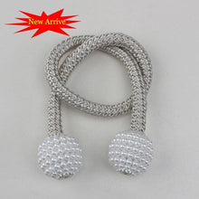 Load image into Gallery viewer, Magnetic Curtain Clip Room Accessories Pearl Ball Curtains Holder Tieback Home Decor Hanging Ball Buckle Tie Back Curtain Tiebacks Pearl Ball Home Curtain Buckle The Most Convenient Tie Backs Weave Clips Rope Straps Holder