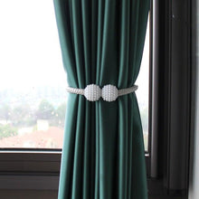 Load image into Gallery viewer, Magnetic Curtain Clip Room Accessories Pearl Ball Curtains Holder Tieback Home Decor Hanging Ball Buckle Tie Back Curtain Tiebacks Pearl Ball Home Curtain Buckle The Most Convenient Tie Backs Weave Clips Rope Straps Holder