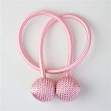 Load image into Gallery viewer, Magnetic Curtain Tieback Buckle Strap Holdbacks Magnet Clip For Curtain Rod Tie Backs Hanging Belts Rope Accessories Upgraded Curtain Buckles European Style Decorative Weave Rope Curtain Holdbacks Holder For Window Decor Curtain Clips Rope Straps Magnet