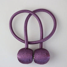 Load image into Gallery viewer, Magnetic Curtain Tieback Buckle Strap Holdbacks Magnet Clip For Curtain Rod Tie Backs Hanging Belts Rope Accessories Upgraded Curtain Buckles European Style Decorative Weave Rope Curtain Holdbacks Holder For Window Decor Curtain Clips Rope Straps Magnet