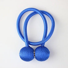 Load image into Gallery viewer, Magnetic Curtain Tieback Buckle Strap Holdbacks Magnet Clip For Curtain Rod Tie Backs Hanging Belts Rope Accessories Upgraded Curtain Buckles European Style Decorative Weave Rope Curtain Holdbacks Holder For Window Decor Curtain Clips Rope Straps Magnet