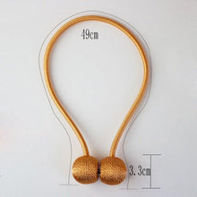 Load image into Gallery viewer, Magnetic Curtain Tieback Buckle Strap Holdbacks Magnet Clip For Curtain Rod Tie Backs Hanging Belts Rope Accessories Upgraded Curtain Buckles European Style Decorative Weave Rope Curtain Holdbacks Holder For Window Decor Curtain Clips Rope Straps Magnet