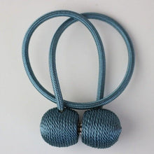 Load image into Gallery viewer, Magnetic Curtain Tieback Buckle Strap Holdbacks Magnet Clip For Curtain Rod Tie Backs Hanging Belts Rope Accessories Upgraded Curtain Buckles European Style Decorative Weave Rope Curtain Holdbacks Holder For Window Decor Curtain Clips Rope Straps Magnet