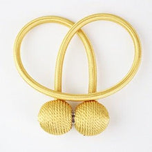Load image into Gallery viewer, Magnetic Curtain Tieback High Quality Holder Hook Buckle Clip Curtain Tieback Polyester Decorative Home Accessories European Style Decorative Curtain Drape Tie With Strong Magnetic For Home And Office Decoration 49cm