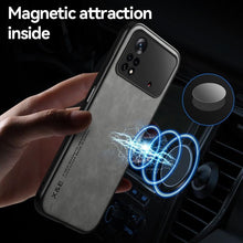 Load image into Gallery viewer, Magnetic Leather Case For Xiaomi Redmi Note 11 10 11E 9 Pro 11s 10s 12 Poco X4 GT Mi 10T 12T 11T 11 Lite 5G NE Cover Extra Thin Premium Mobile Phone Case Genuine Leather Shockproof Phone Cover