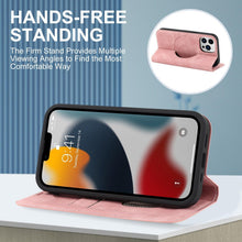 Load image into Gallery viewer, Magnetic Leather Wallet Phone Cover for iPhone 14 Plus 13 Pro Max 12 Mini for Wireless Charging Kickstand Card Case Magnetic Flip PU Leather Phone Case with Card Holder Slots Kickstand Shockproof Case
