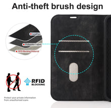 Load image into Gallery viewer, Magnetic Leather Wallet Phone Cover for iPhone 14 Plus 13 Pro Max 12 Mini for Wireless Charging Kickstand Card Case Magnetic Flip PU Leather Phone Case with Card Holder Slots Kickstand Shockproof Case