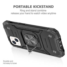 Load image into Gallery viewer, Magnetic Metal Ring Stand Holder Phone Case Cover For iPhone 11 12 13 14 Pro Max Xs XR X 8 7 6 6s Plus Rotating Ring Kickstand Fit Magnetic Car Mount Heavy Duty Dual Layer Shockproof Phone Case