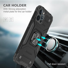 Load image into Gallery viewer, Magnetic Metal Ring Stand Holder Phone Case Cover For iPhone 11 12 13 14 Pro Max Xs XR X 8 7 6 6s Plus Rotating Ring Kickstand Fit Magnetic Car Mount Heavy Duty Dual Layer Shockproof Phone Case