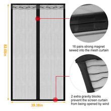 Load image into Gallery viewer, Magnetic Screen Door Hands-free Fly Mesh Door Curtain
