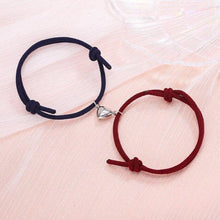 Load image into Gallery viewer, Magnetic Simple Matching Bracelets For Couples Silver Alloy Magnet Charm Adjustable Trendy Red Rope Couples Bracelets Vows Of Eternal Love Adjustable Jewelry Gifts Set