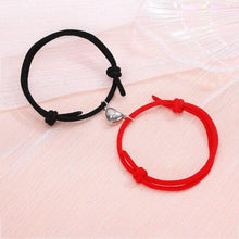 Load image into Gallery viewer, Magnetic Simple Matching Bracelets For Couples Silver Alloy Magnet Charm Adjustable Trendy Red Rope Couples Bracelets Vows Of Eternal Love Adjustable Jewelry Gifts Set