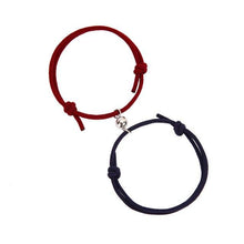 Load image into Gallery viewer, Magnetic Simple Matching Bracelets For Couples Silver Alloy Magnet Charm Adjustable Trendy Red Rope Couples Bracelets Vows Of Eternal Love Adjustable Jewelry Gifts Set