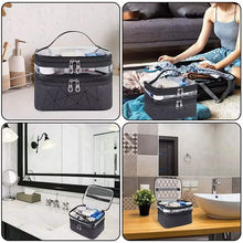 Load image into Gallery viewer, Makeup Bags Double layer Travel Cosmetic Cases