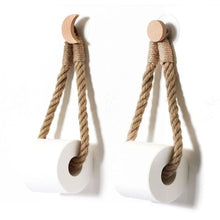 Load image into Gallery viewer, Many Styles Kitchen Roll Napkin Holders Towel Dispenser Accessory Hanging Rope Wooden Toilet Paper Holder For Bathroom Decor Home Toilet Roll Holder Creative Wood Roll Holder Country House Toilet Paper Holder Toilet Bathroom