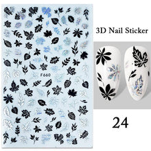 Load image into Gallery viewer, Maple Leaves 3D Nail Stickers Fall Leaf Flowers Line Sliders For Nails Self Adhesive Stickers Autumn Manicuring Decals Transfer Nail Decals Sticker For Pretty Girl Self-Adhesive Nail Decals Designer Nail Stickers for Acrylic