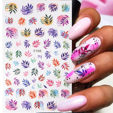 Load image into Gallery viewer, Maple Leaves 3D Nail Stickers Fall Leaf Flowers Line Sliders For Nails Self Adhesive Stickers Autumn Manicuring Decals Transfer Nail Decals Sticker For Pretty Girl Self-Adhesive Nail Decals Designer Nail Stickers for Acrylic