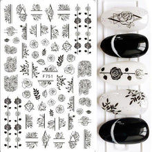 Load image into Gallery viewer, Maple Leaves 3D Nail Stickers Fall Leaf Flowers Line Sliders For Nails Self Adhesive Stickers Autumn Manicuring Decals Transfer Nail Decals Sticker For Pretty Girl Self-Adhesive Nail Decals Designer Nail Stickers for Acrylic