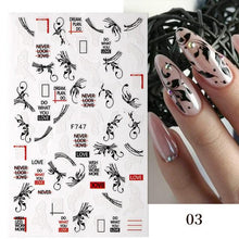 Load image into Gallery viewer, Maple Leaves 3D Nail Stickers Fall Leaf Flowers Line Sliders For Nails Self Adhesive Stickers Autumn Manicuring Decals Transfer Nail Decals Sticker For Pretty Girl Self-Adhesive Nail Decals Designer Nail Stickers for Acrylic